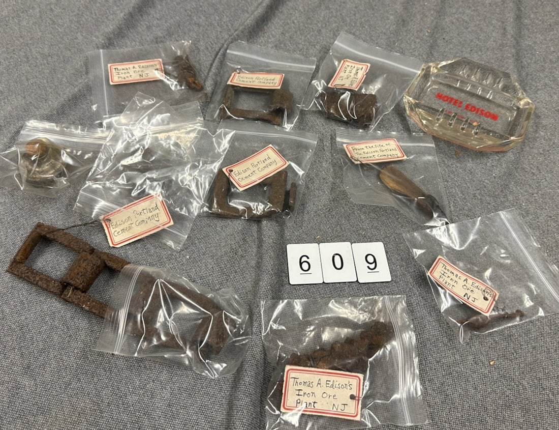 Group of Historical Edison Finds: Items found at the Edison plants, and misc.