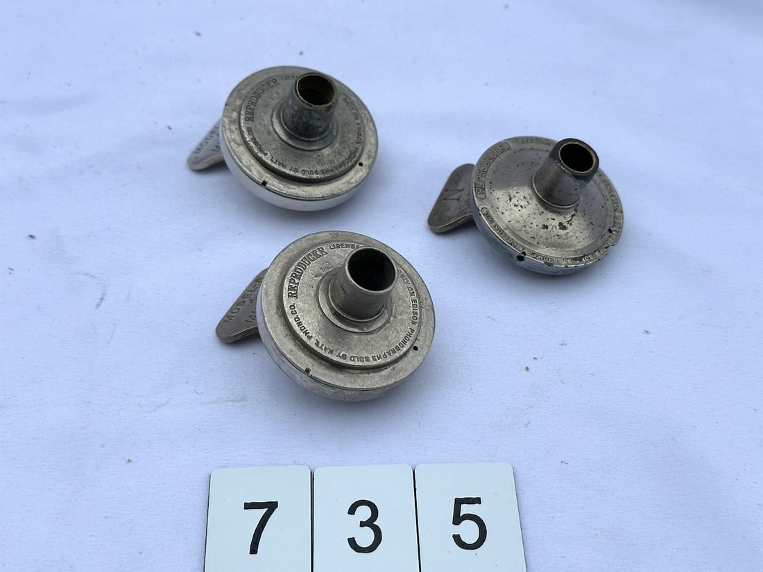 3 Edison Cylinder Reproducers (1 of 2)