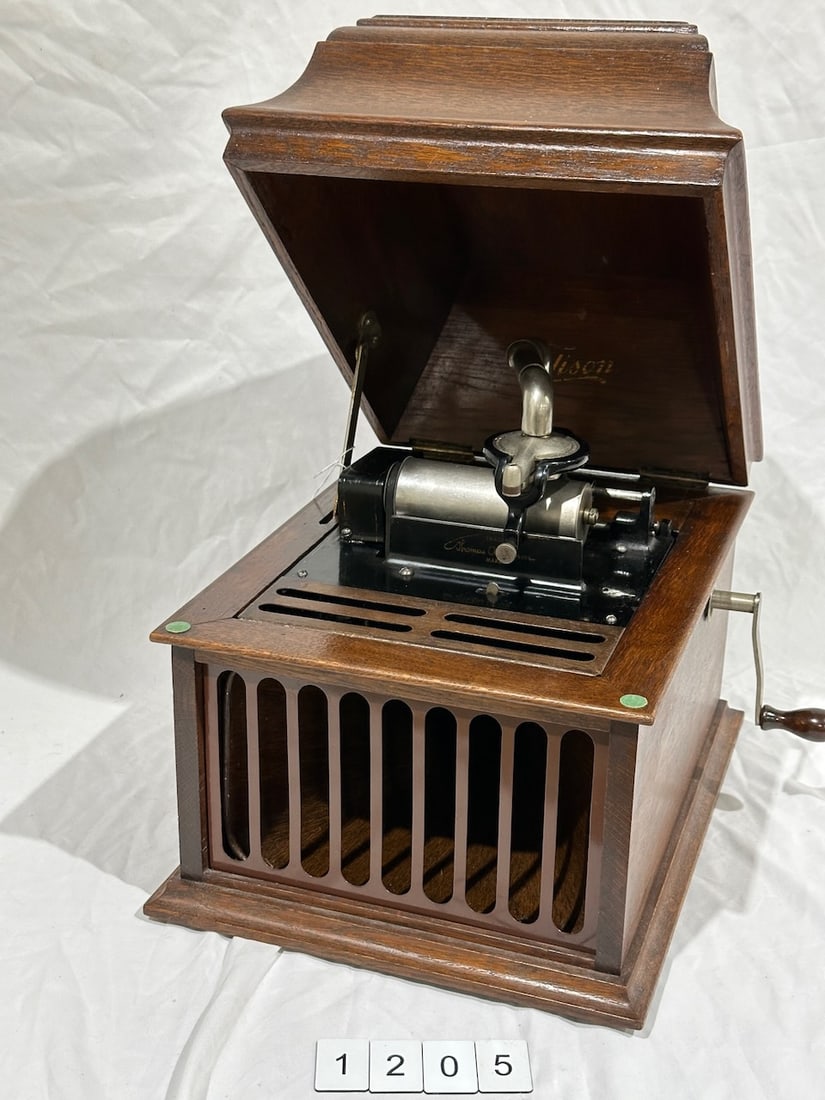 Edison Amberola X Cylinder Phonograph: Oak, reproducer & crank SN-6289