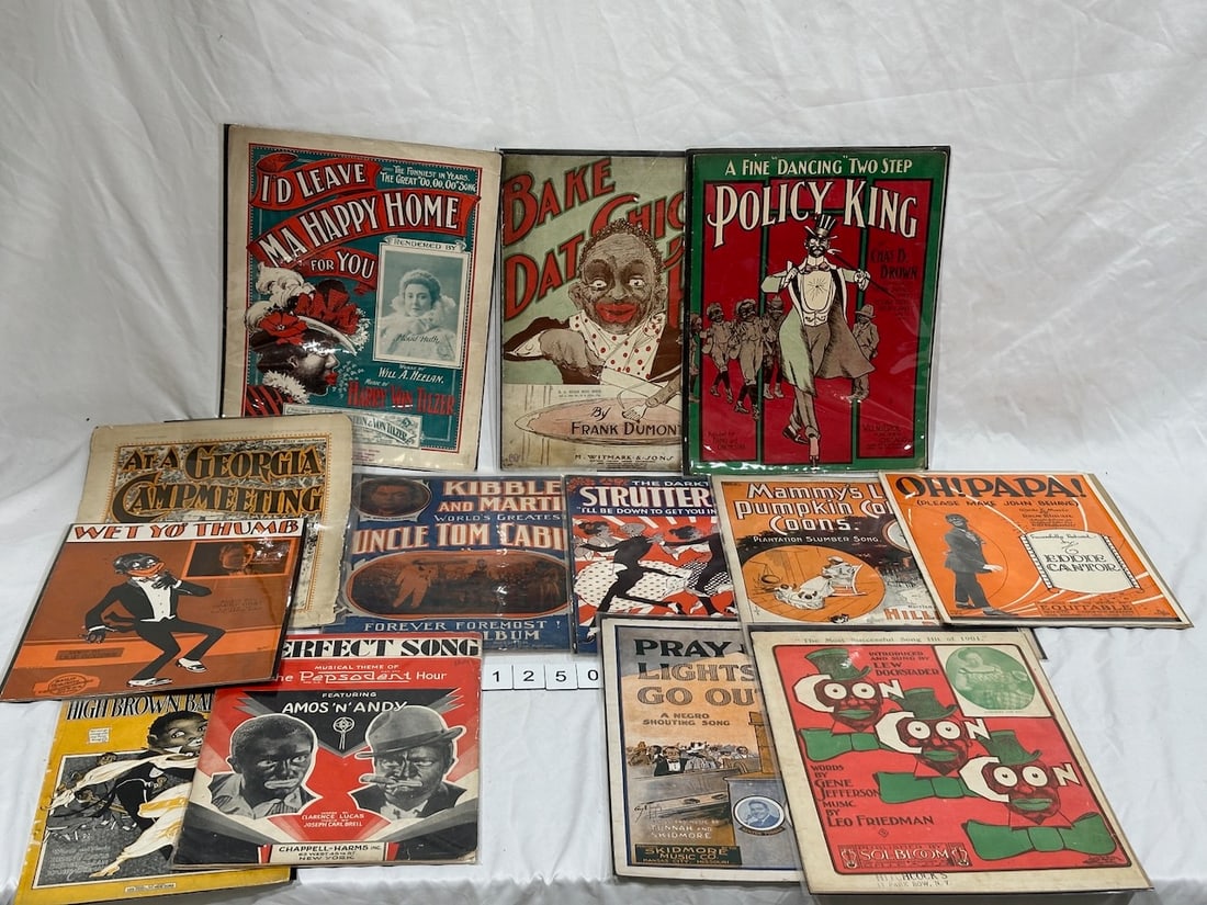 Black Memorabilia Sheet Music: 13 Pcs total