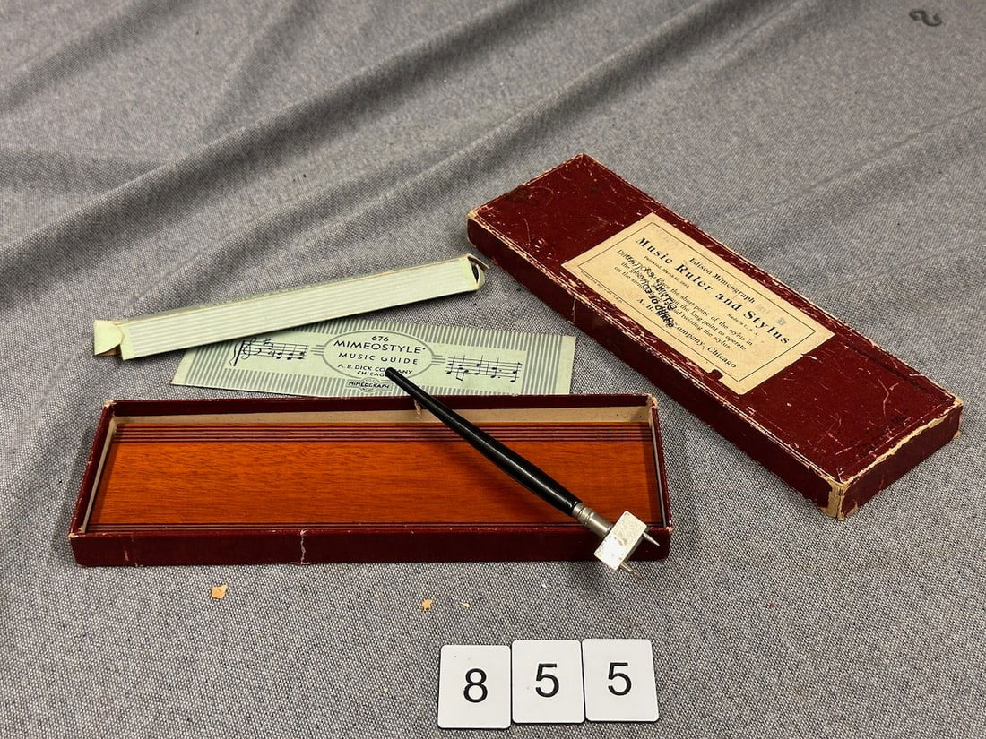 Edison Mimeograph Music Ruler and Stylus (1 of 2)