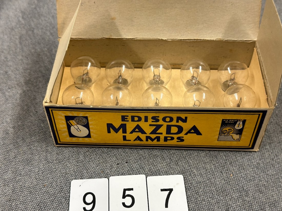 Edison Mazda Lamps: Auxiliary Head Lamps, NOS