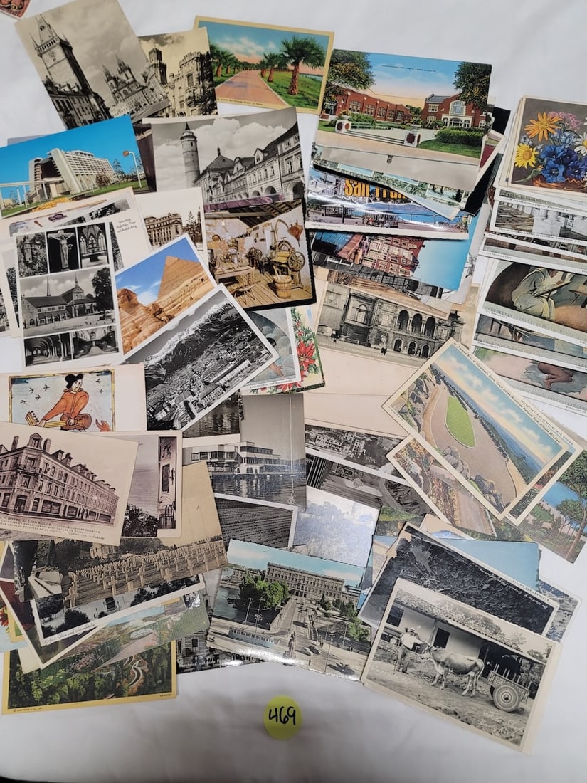 Group of 100 Postcards: Includes, Aldwych, London, Library of Congress, Maulbronn, Evolution of the Book Series, Botanical Gardens, San Francisco, Die Wartburg, etc. Some Real Pictures.