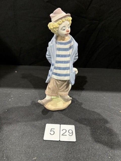 Lladro "Payasito Contemplativo": 1986 Collector's Society No. 7602 with box, Signed
