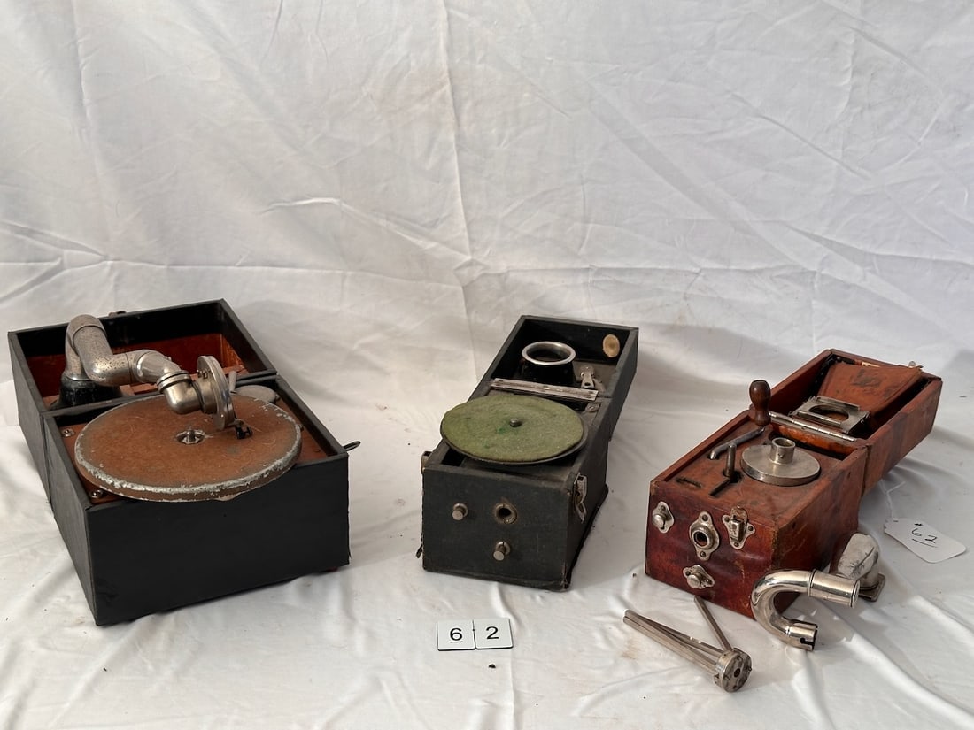 3 Portable Phonographs (1 of 4)