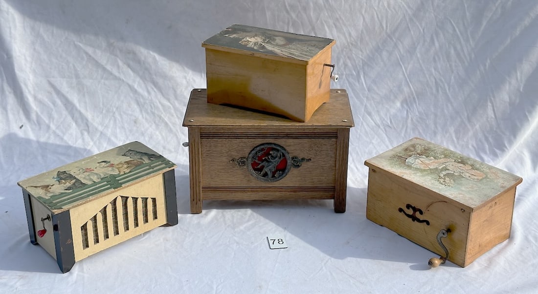 Group of Hand Crank Music Boxes (1 of 5)