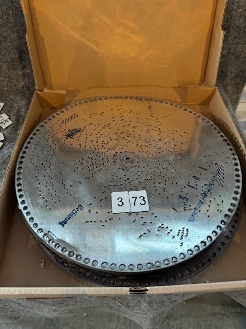 Regina Music Box Discs: 16 - 15-1/2" in average condition