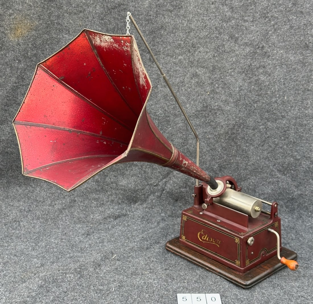 Edison Maroon Gem Cylinder Phonograph (1 of 4)
