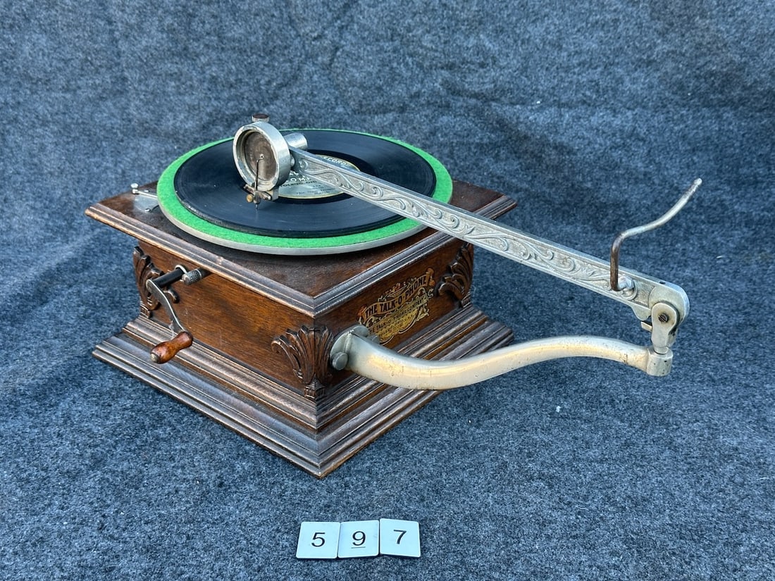 Talk-o-Phone Front Mount Disc Phonograph (1 of 5)