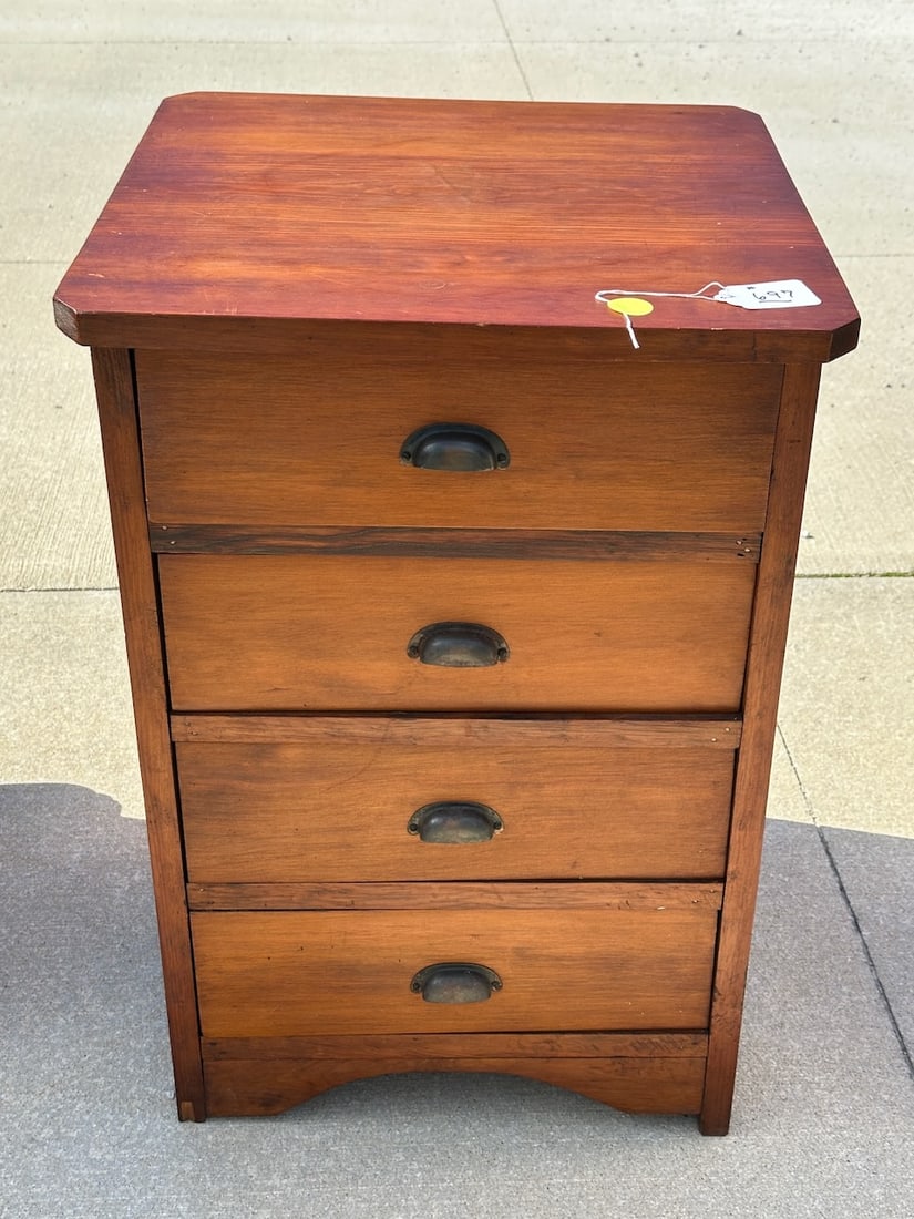 Homemade 4 Drawer Cylinder Record Cabinet (1 of 2)