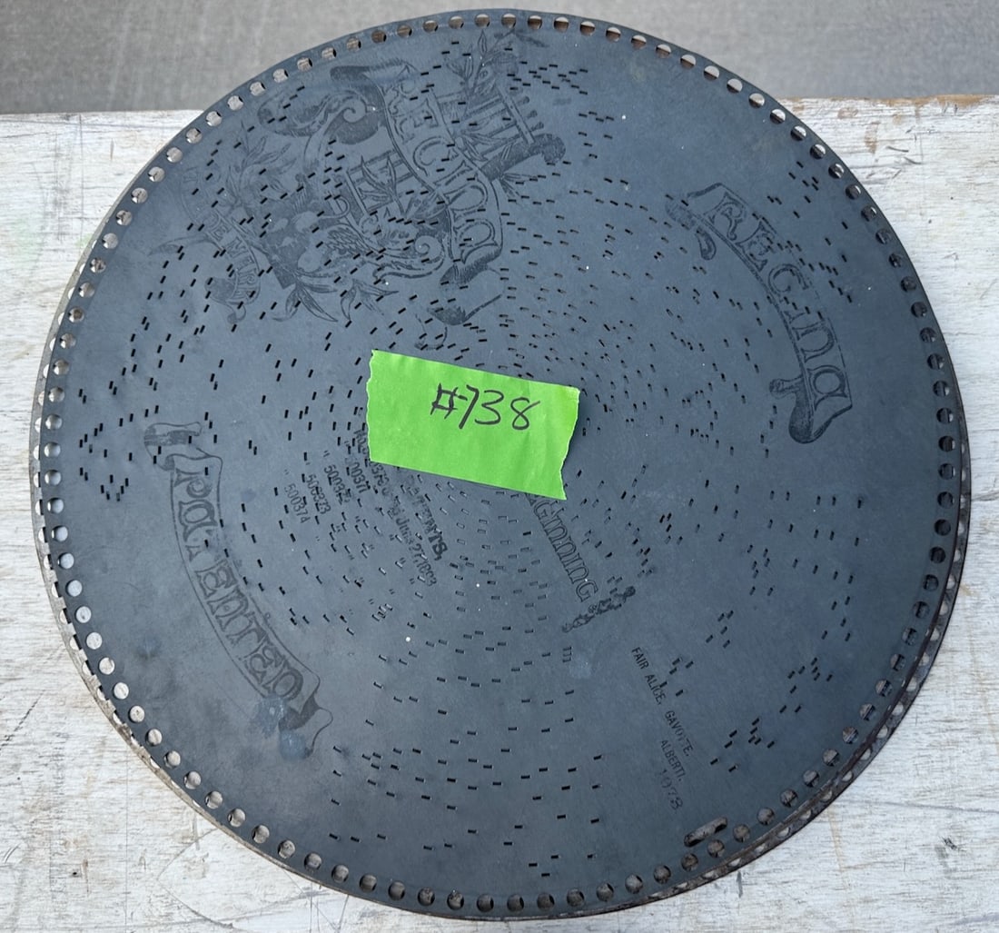 10 Regina 15-1/2" Music Discs: One Lot