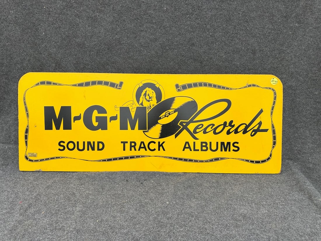 MGM Record Masonite Board Dealer Sign (1 of 3)