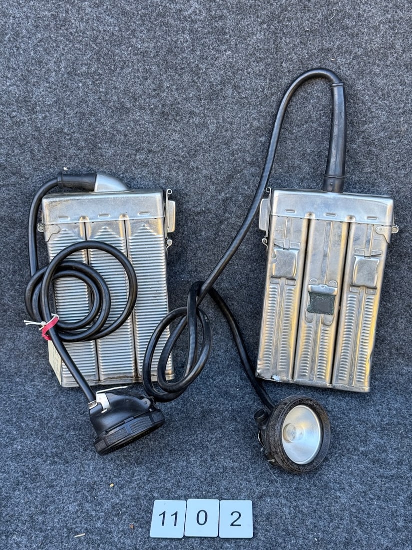 (2) Edison Model P Cap Lamps: Complete.