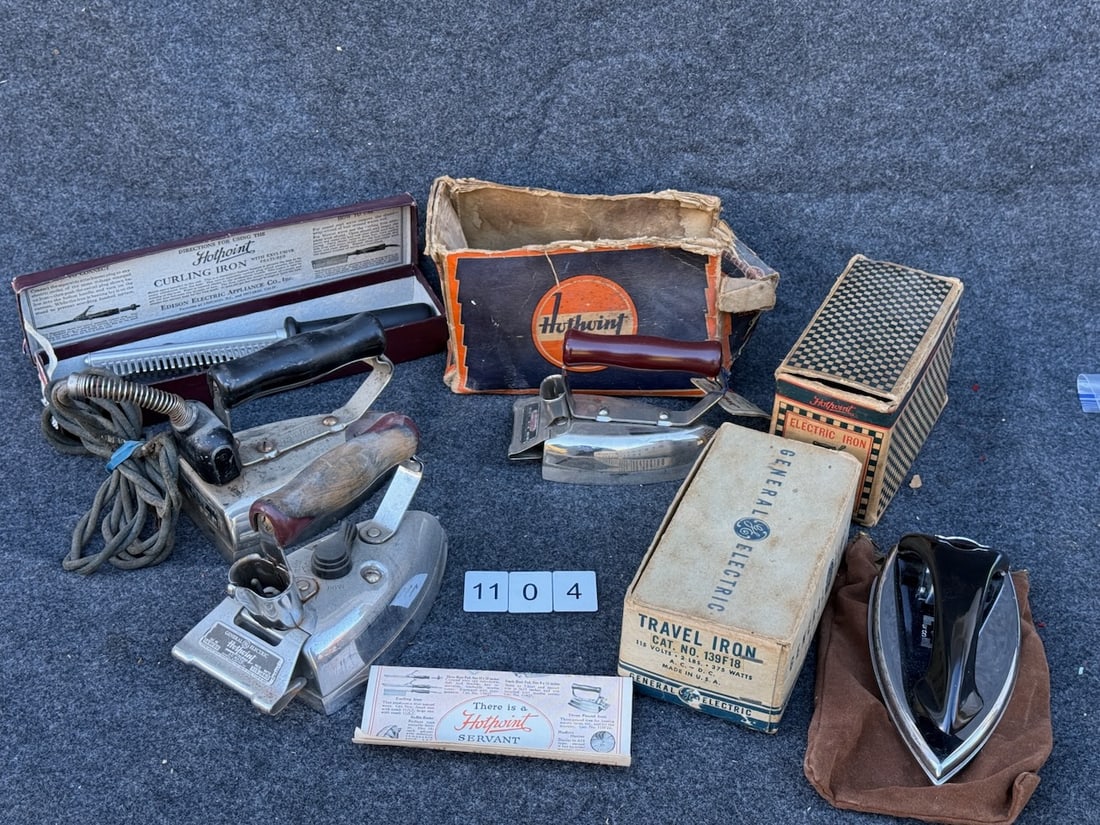 Group of Edison Hotpoint Electric Irons (1 of 6)