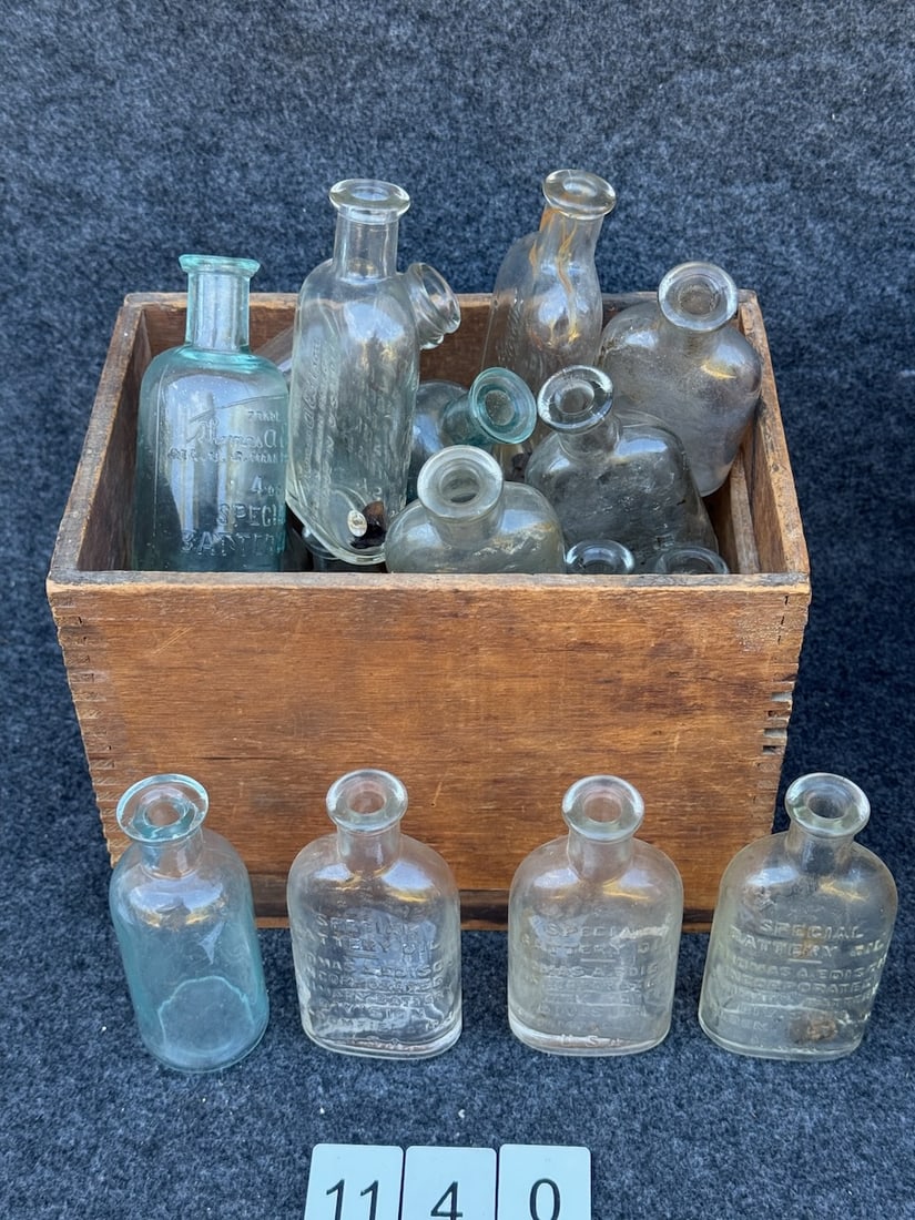 41 Edison Battery Bottles with Edison Wood Lamp Box (1 of 3)