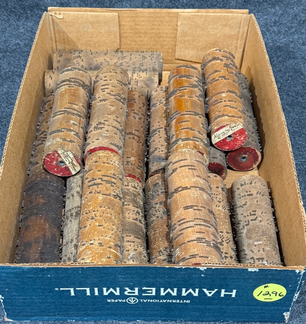 21 6-3/8"Wood Roller Organ Cobs: One lot