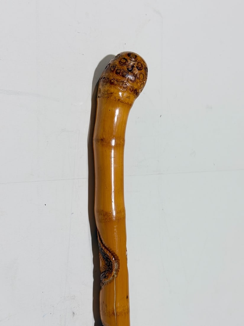 Japanese Snake Hand carved With Root Handle C. 1890 (1 of 4)