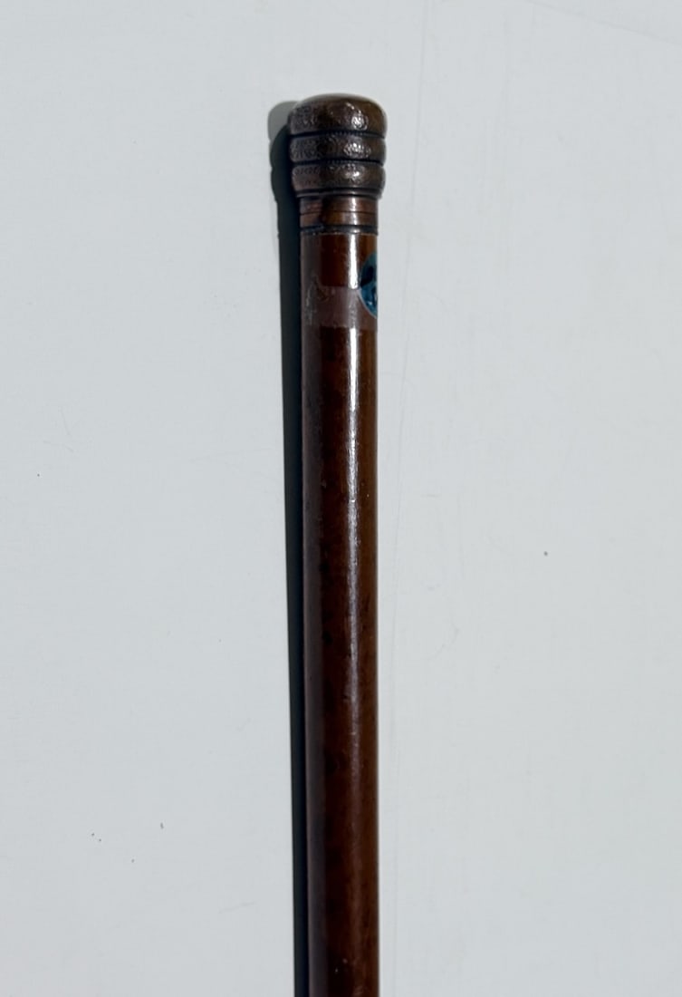 Gadget Cane - Cigarette Lighter - Screw Off Copper handle C 1900 (1 of 4)