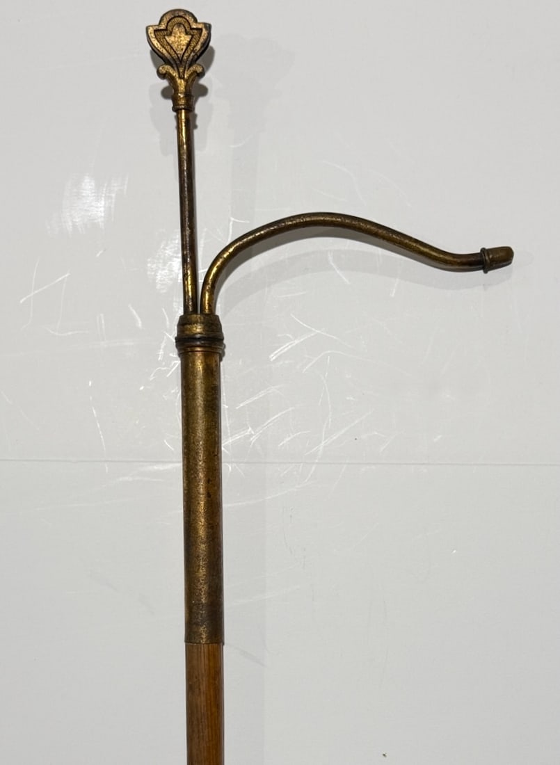 Gadget Lamplighters Cane- Oil & Wick- Screw Off Attachments. Brass C1880 (1 of 3)