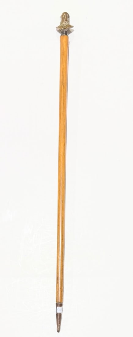 King Of Austria First Example of A Knob Carry Cane. C 1890. Bronze Handle (1 of 4)