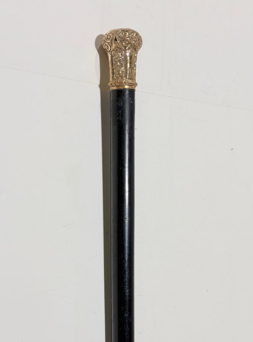 Presentation Flick Stick. Gold Filled Engraved Handle. C. 1860 (1 of 7)