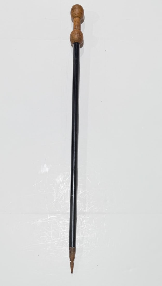 Black Jack Cane. Wood Handle Screws Off To Pull Out A 25.5" Steel Whip. (1 of 5)