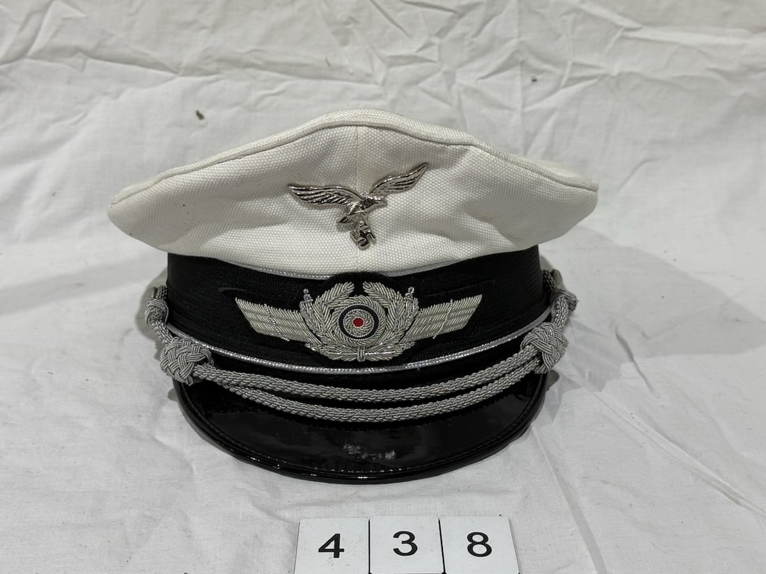German WWII White Summer Officer's Hat (1 of 5)