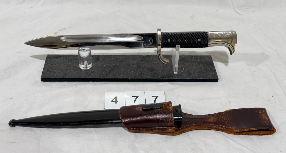 German WW II K-98 Dress Bayonet w/Sheath: Marked Carl Wusthof Soligen
