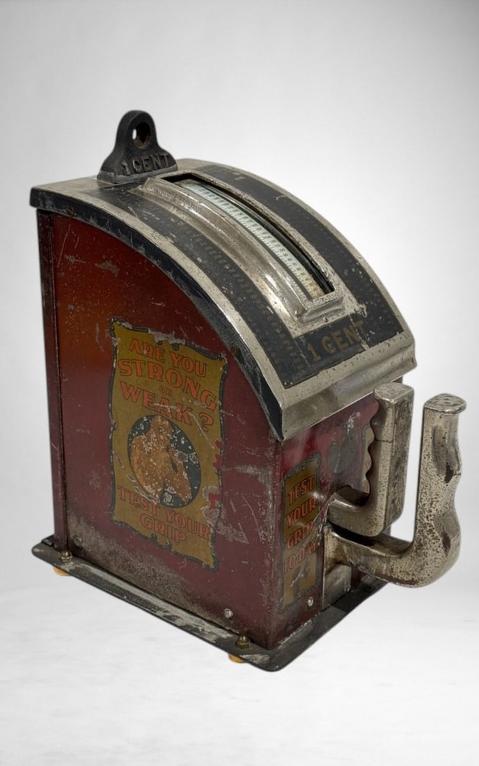 Test Your Grip Coin-Operated 1¢ Arcade Machine (1 of 5)