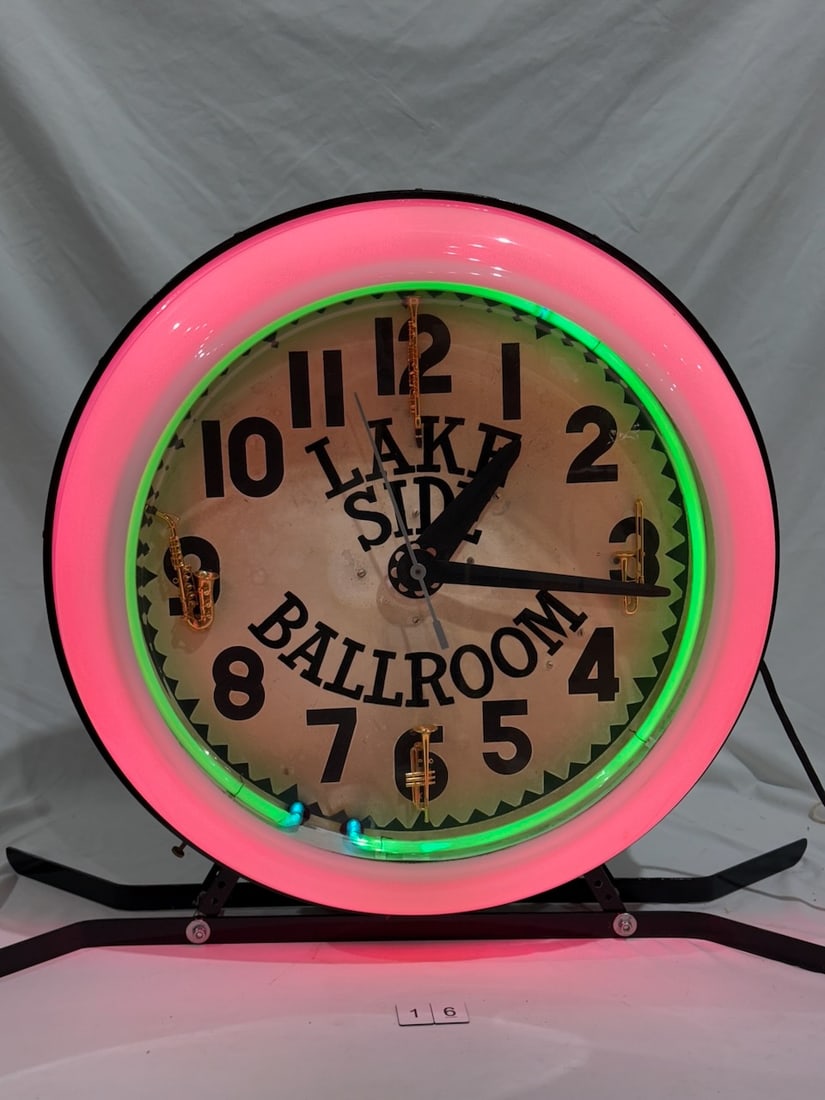 Lake Side Ballroom Neon  Cleveland Clock (1 of 2)