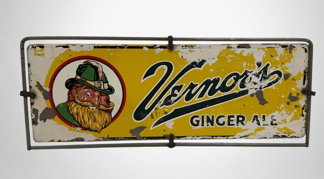 Vernor's Ginger Ale Sign with metal frame (1 of 3)
