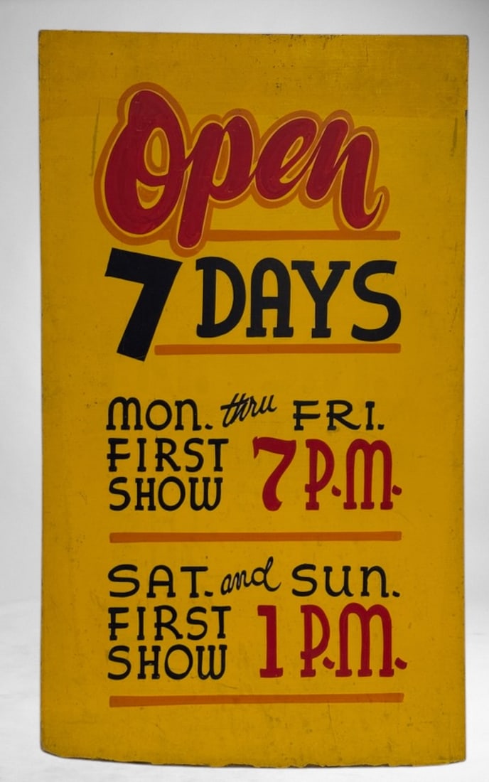 Masonite Open Painted Store Sign (1 of 1)