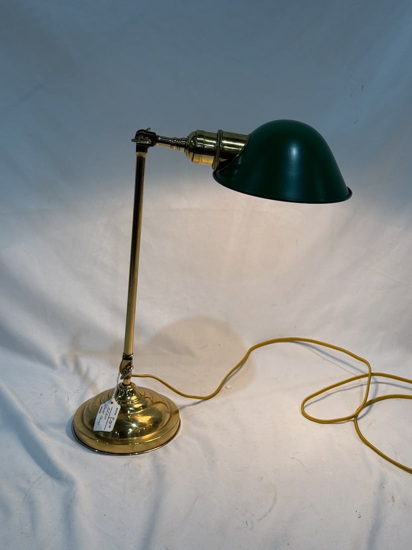 Desk Lamp with Green Shade: 16" Tall
