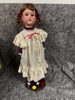 G.B. Borgfelt Bisque Doll: 26" tall, Marked "Germany G.B."