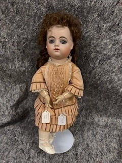 French Replica Artist Doll: Marked "BCB 1983" Bisque w/jointed composition body, set eyes, closed mouth, 21" tall