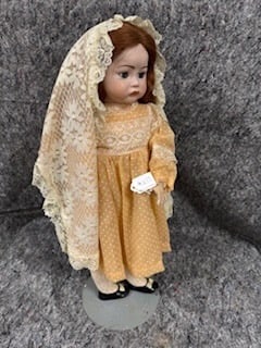 SFBJ Replica Doll: Artist doll marked "AMK 1982, SFBJ252 Paris", jointed body, 24" tall