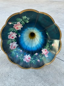 Flowered Morning Glory Phonograph Horn