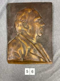 Bronze Plaque of Edison