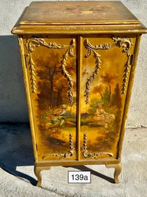 Two Door Vernis Martin Disc Phonograph Cabinet