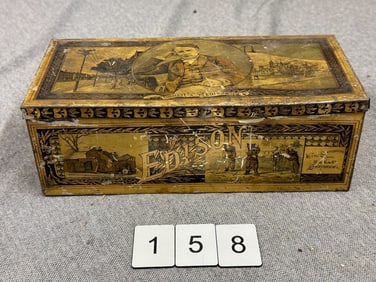 Tin Box, German Made with Edison Memories