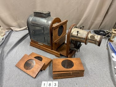 A rare and complete projector with slides
