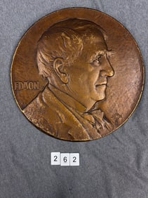 Excellent Cast Plaque of Edison