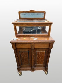 Rare Coin Operated Edison Cylinder Phonograph