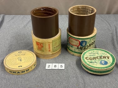 Pair of Brown Wax 5" Cylinder Records