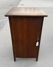 Single Door Oak Disc Cabinet