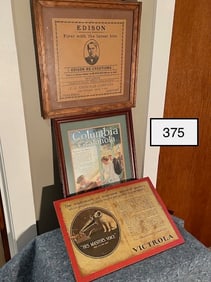 Mixed lot of framed advertising