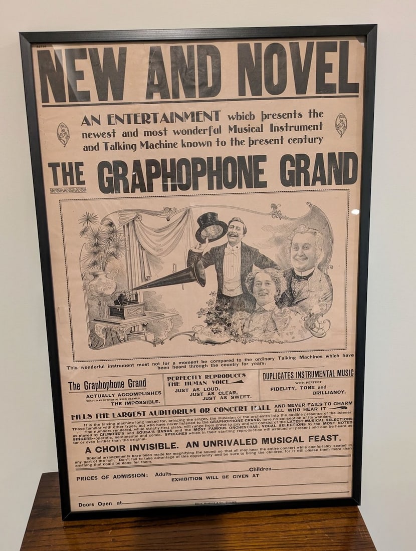 Original Columbia Broadside for HG: Original Columbia Broadside advertising the HG in a frame. Large size, great condition