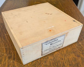 Very rare Columbia 7 inch box with slide lid