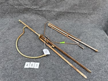 Two Phonograph Horn Floor Cranes