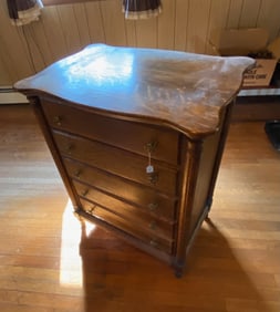 Five Drawer Oak Cylinder Record Cabinet